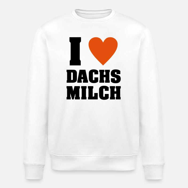 I love Dachsmilch - Stanley/Stella Unisex Bio-Sweatshirt ROLLER - Weiß