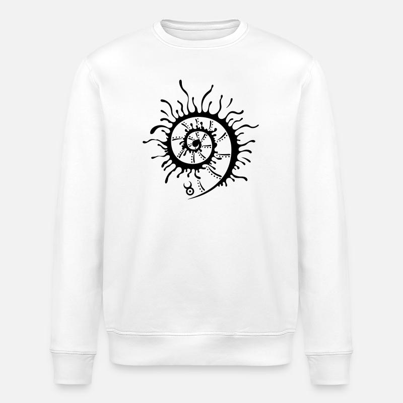 Großes Feuerrad, Muschel, Sommer - Stanley/Stella Unisex Bio-Sweatshirt ROLLER - Weiß