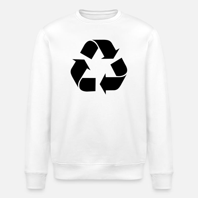 Recycling recyceln symbole - Stanley/Stella Unisex Bio-Sweatshirt ROLLER - Weiß