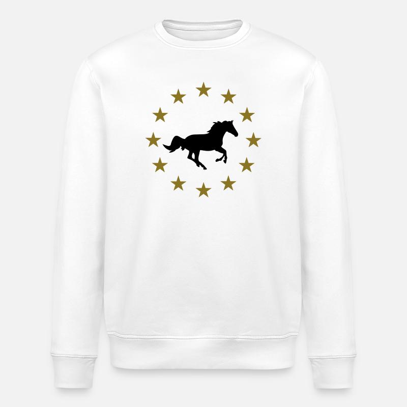 Cheval & Étoiles - Sweat bio ROLLER Stanley/Stella Unisexe - blanc