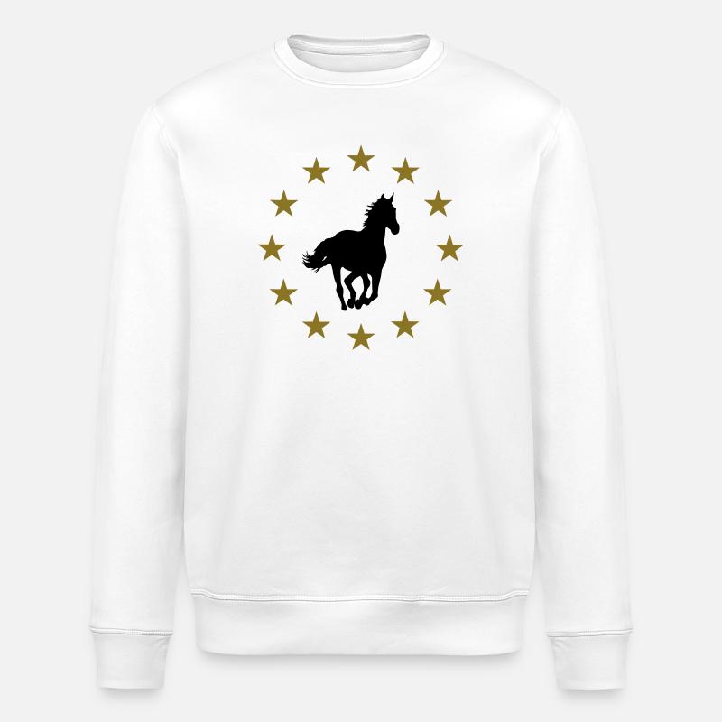 Pferd & Sternen - Stanley/Stella Unisex Bio-Sweatshirt ROLLER - Weiß