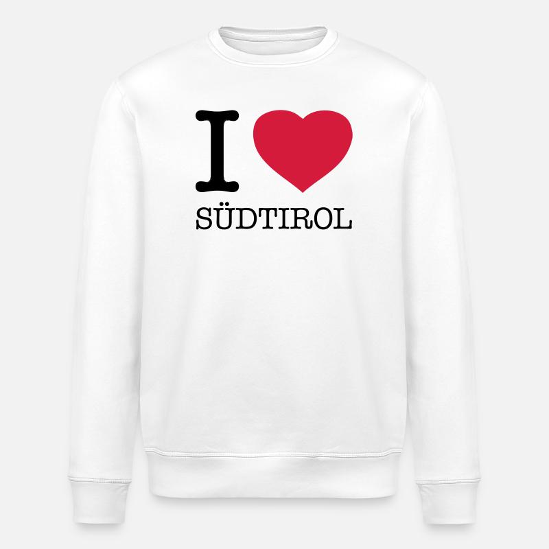 I LOVE SÜDTIROL - Stanley/Stella Unisex Bio-Sweatshirt ROLLER - Weiß