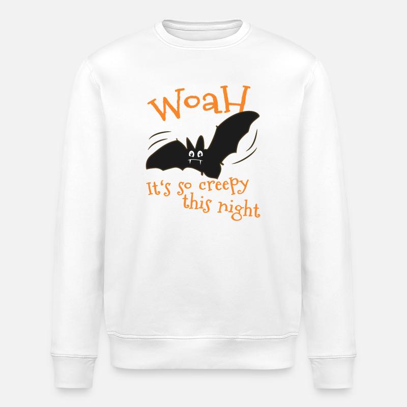 Mignonne chauve-souris d’Halloween - Sweat bio ROLLER Stanley/Stella Unisexe - blanc