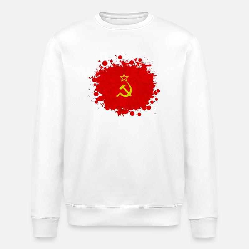 UdSSR Klecks / Sowjetunion Geschenk Kommunismus - Stanley/Stella Unisex Bio-Sweatshirt ROLLER - Weiß
