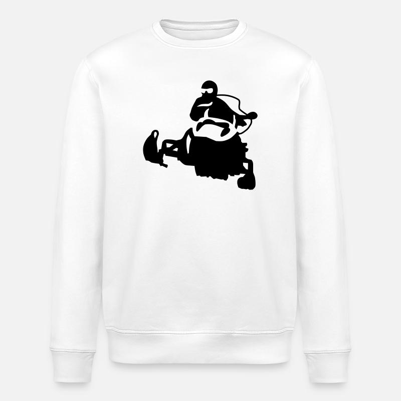 snowmobile_1 - Stanley/Stella ROLLER Unisex Organic Sweatshirt - white