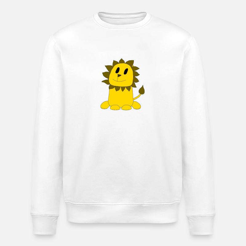 Lustiger Löwe Leo - Stanley/Stella Unisex Bio-Sweatshirt ROLLER - Weiß