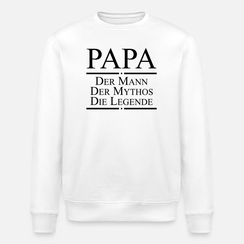 Dad legend - Stanley/Stella ROLLER Unisex Organic Sweatshirt - white