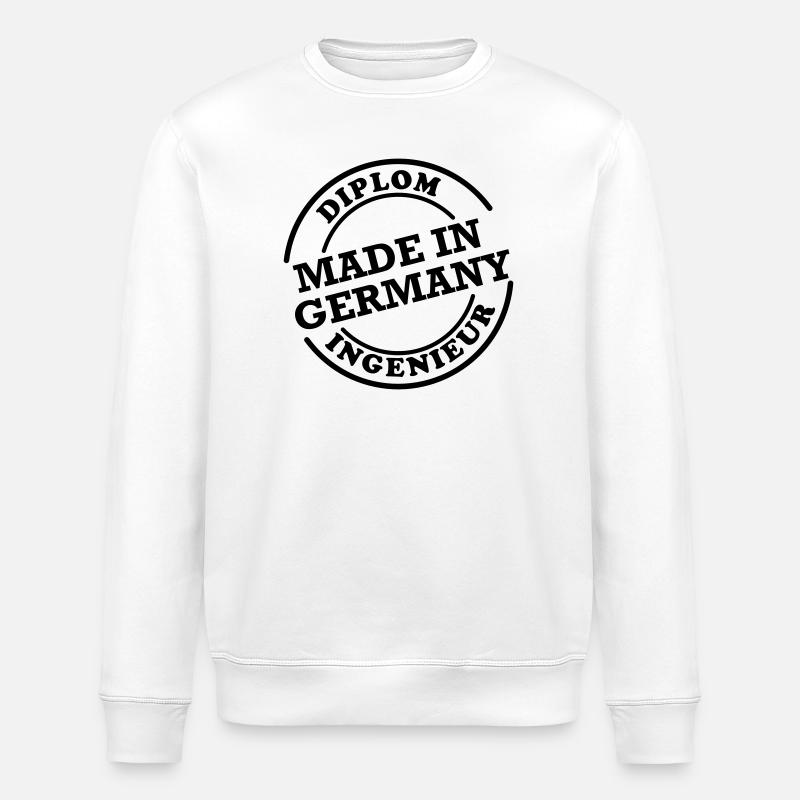 Dipl-Ing - Made in Germany - Stanley/Stella Unisex Bio-Sweatshirt ROLLER - Weiß