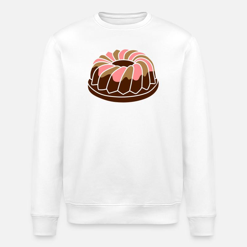 A ring cake with icing - Stanley/Stella ROLLER Unisex Organic Sweatshirt - white