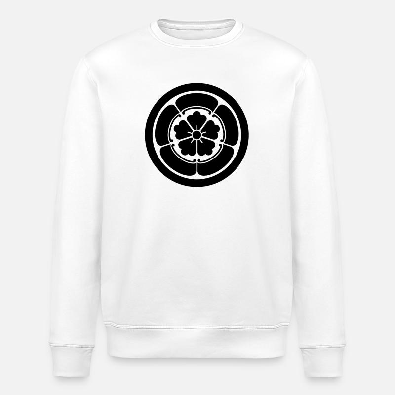 Oda Mon Japanese samurai schwartz - Stanley/Stella ROLLER Unisex Organic Sweatshirt - white