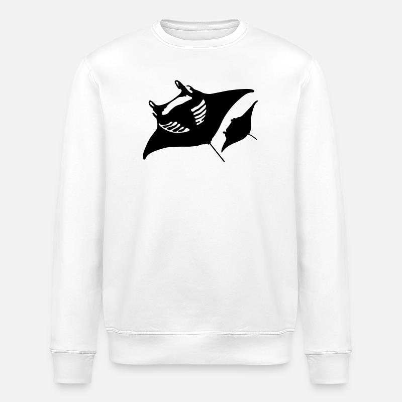Teufelsrochen - Stanley/Stella Unisex Bio-Sweatshirt ROLLER - Weiß