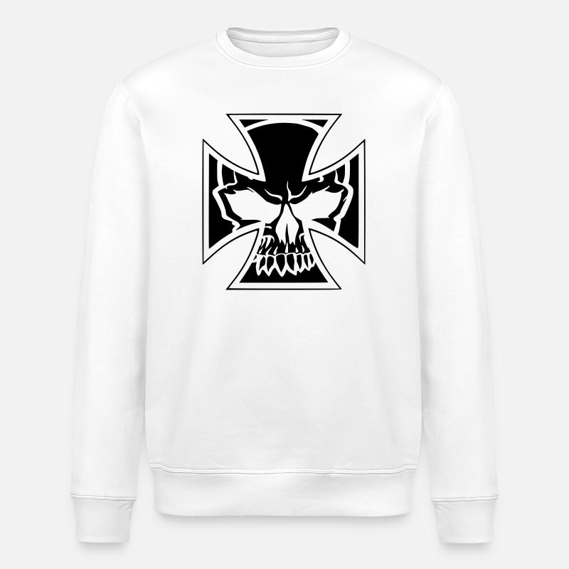 skull7 - Stanley/Stella Unisex Bio-Sweatshirt ROLLER - Weiß