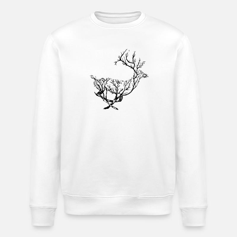 Kunstvoller Hirsch - Stanley/Stella Unisex Bio-Sweatshirt ROLLER - Weiß