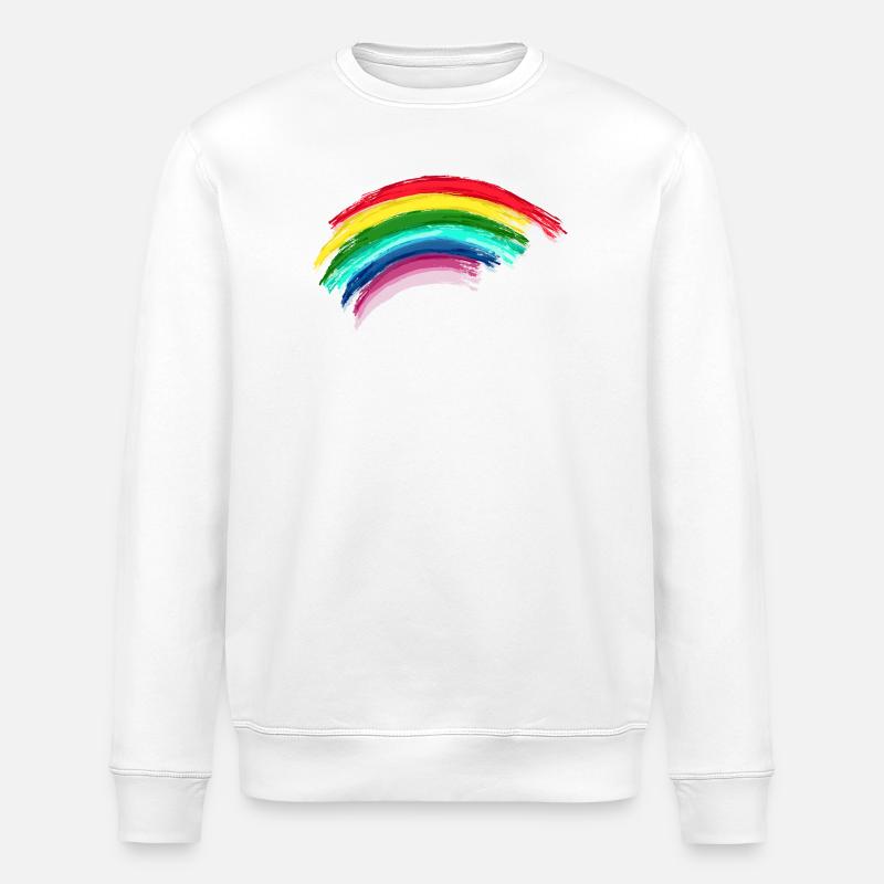 Rainbow Regenbogen Hope - Stanley/Stella Unisex Bio-Sweatshirt ROLLER - Weiß