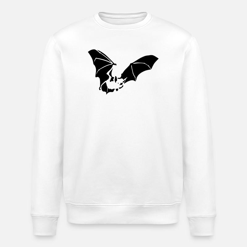 fledermaus - Stanley/Stella ROLLER Unisex Organic Sweatshirt - white