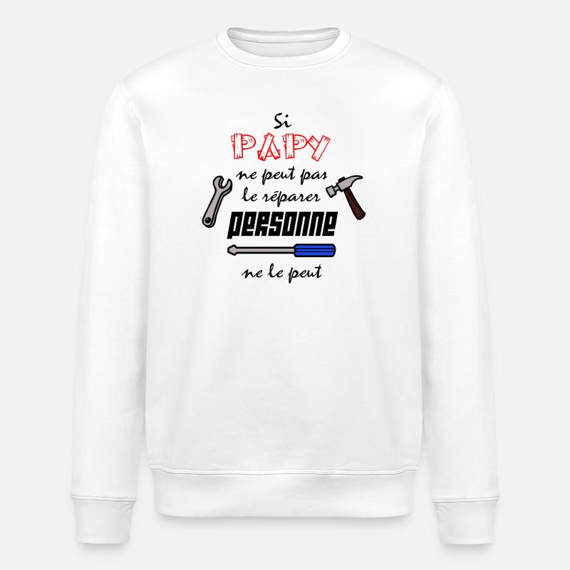 Papy c'est le meilleur - Sweat bio ROLLER Stanley/Stella Unisexe - blanc