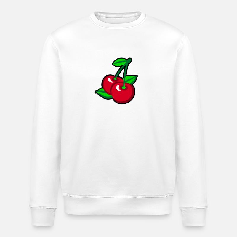 Red Cherries for cherry pickers - Stanley/Stella Unisex Bio-Sweatshirt ROLLER - Weiß