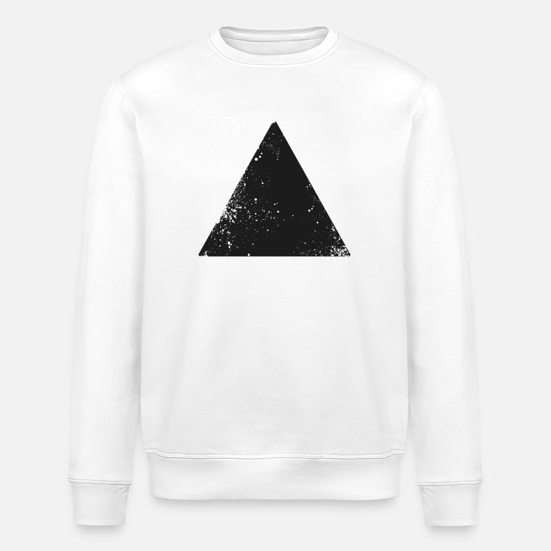 hipster triangle shape symbol - Stanley/Stella ROLLER Unisex Organic Sweatshirt - white