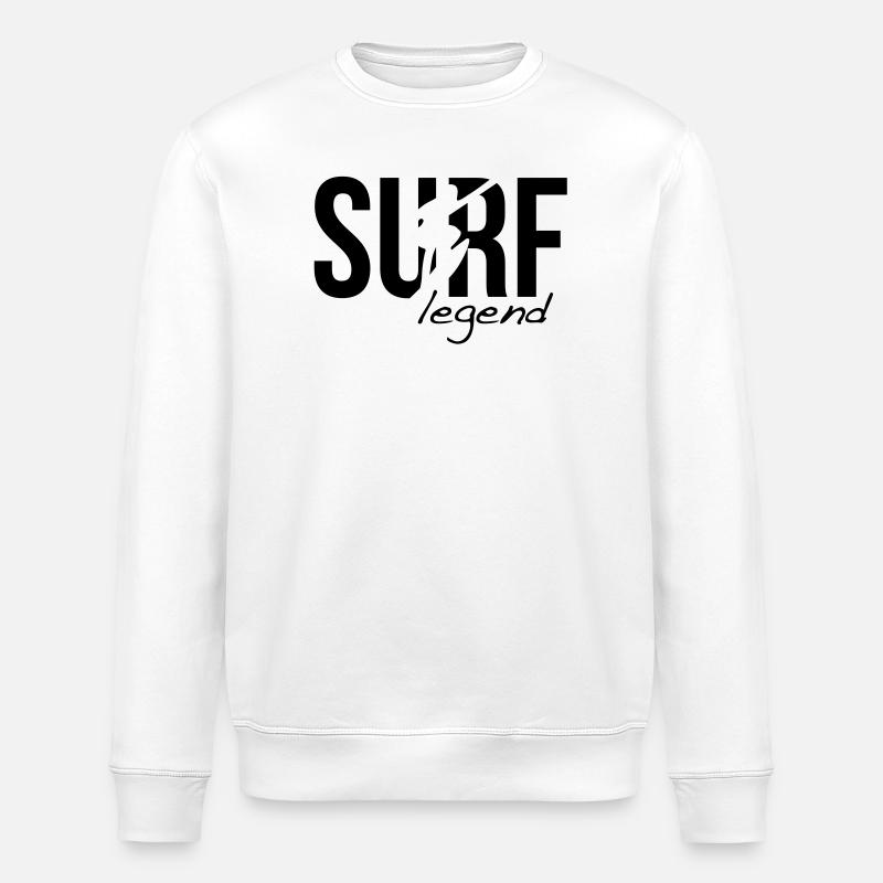 surf surfer surfer - Sweat bio ROLLER Stanley/Stella Unisexe - blanc
