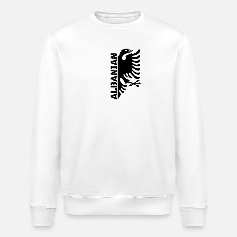 Drapeau albanais « albanais » - Sweat bio ROLLER Stanley/Stella Unisexe - blanc