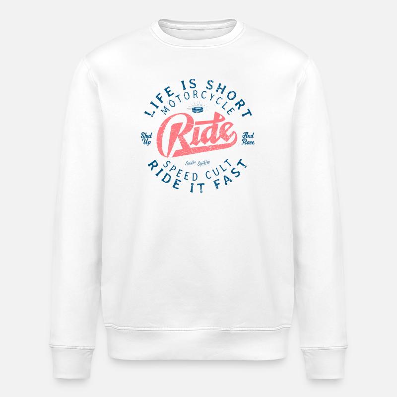Motorcycle Speed Cult - Stanley/Stella Unisex Bio-Sweatshirt ROLLER - Weiß