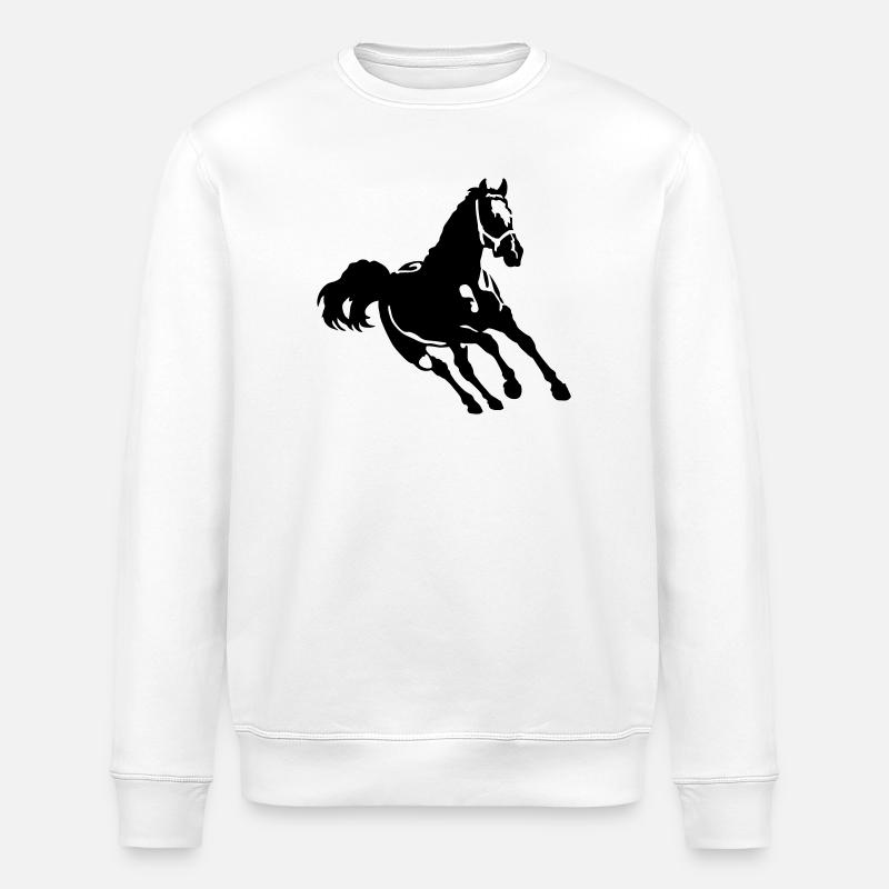 Pferd - Stanley/Stella ROLLER Unisex Organic Sweatshirt - white