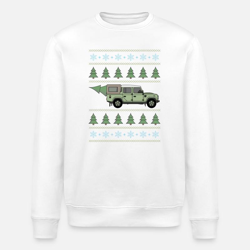 Defender Pickup - Tree - Stanley/Stella ROLLER Unisex Organic Sweatshirt - white