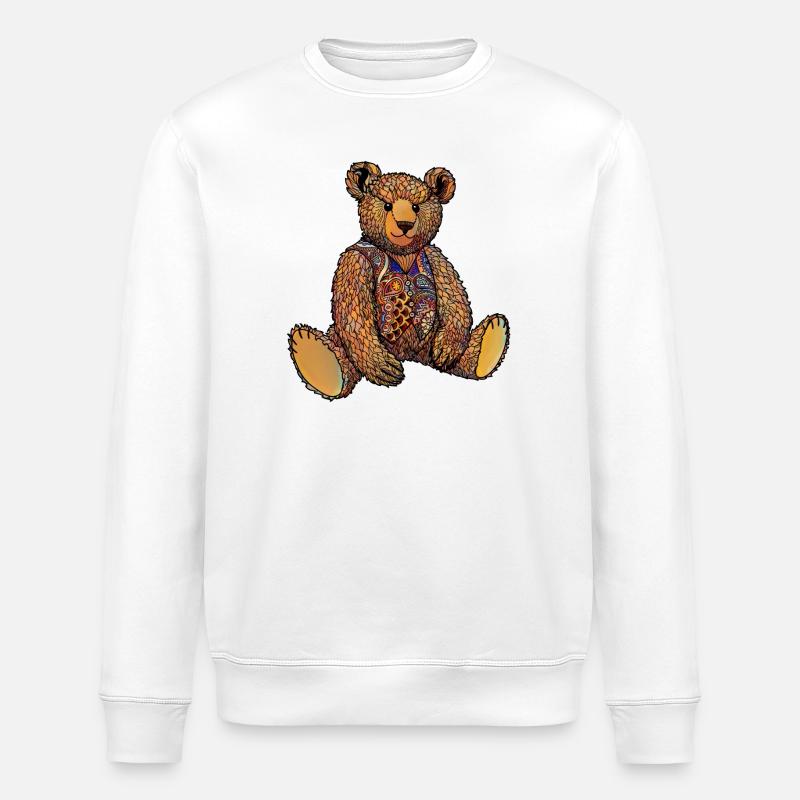 Aquarelle Ted - Sweat bio ROLLER Stanley/Stella Unisexe - blanc