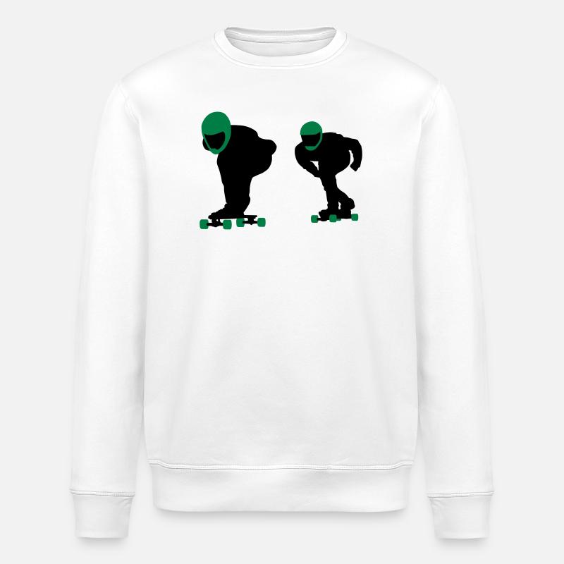 Longboard - Stanley/Stella Unisex Bio-Sweatshirt ROLLER - Weiß