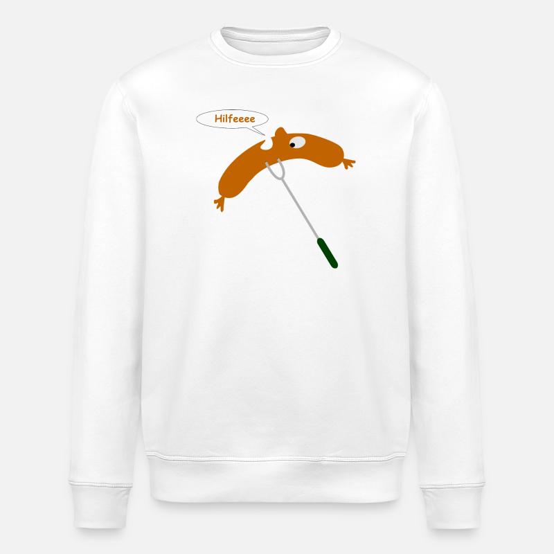 aide saucisses griller - Sweat bio ROLLER Stanley/Stella Unisexe - blanc