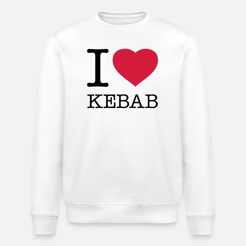 I LOVE KEBAB - Stanley/Stella Unisex Bio-Sweatshirt ROLLER - Weiß