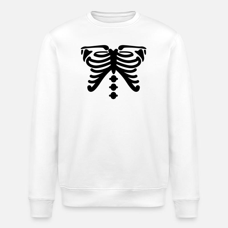 skeleton - Stanley/Stella ROLLER Unisex Organic Sweatshirt - white