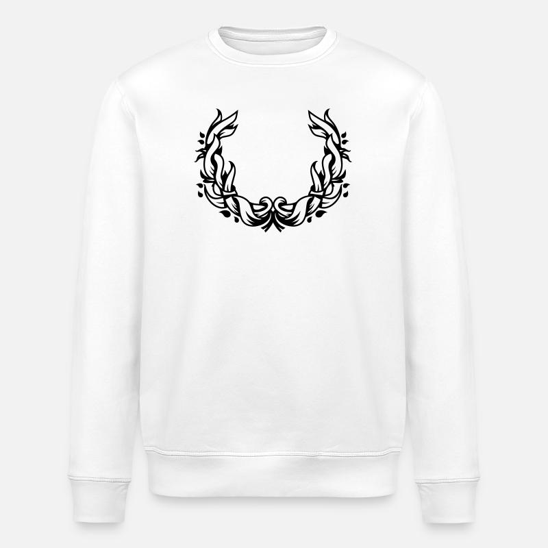 floraler Kranz - Stanley/Stella Unisex Bio-Sweatshirt ROLLER - Weiß