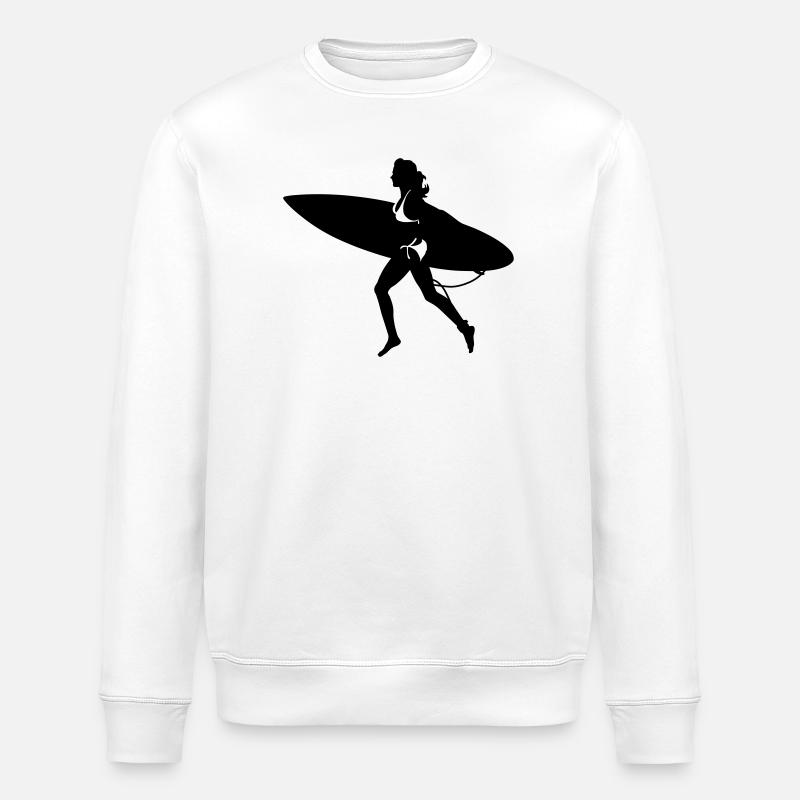 surfing - Sweat bio ROLLER Stanley/Stella Unisexe - blanc