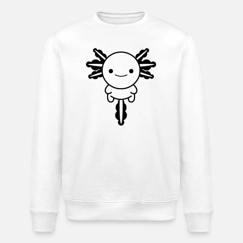 axolotl - Stanley/Stella ROLLER Unisex Organic Sweatshirt - white
