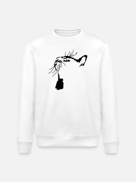 Cat - Stanley/Stella ROLLER Unisex Organic Sweatshirt - white