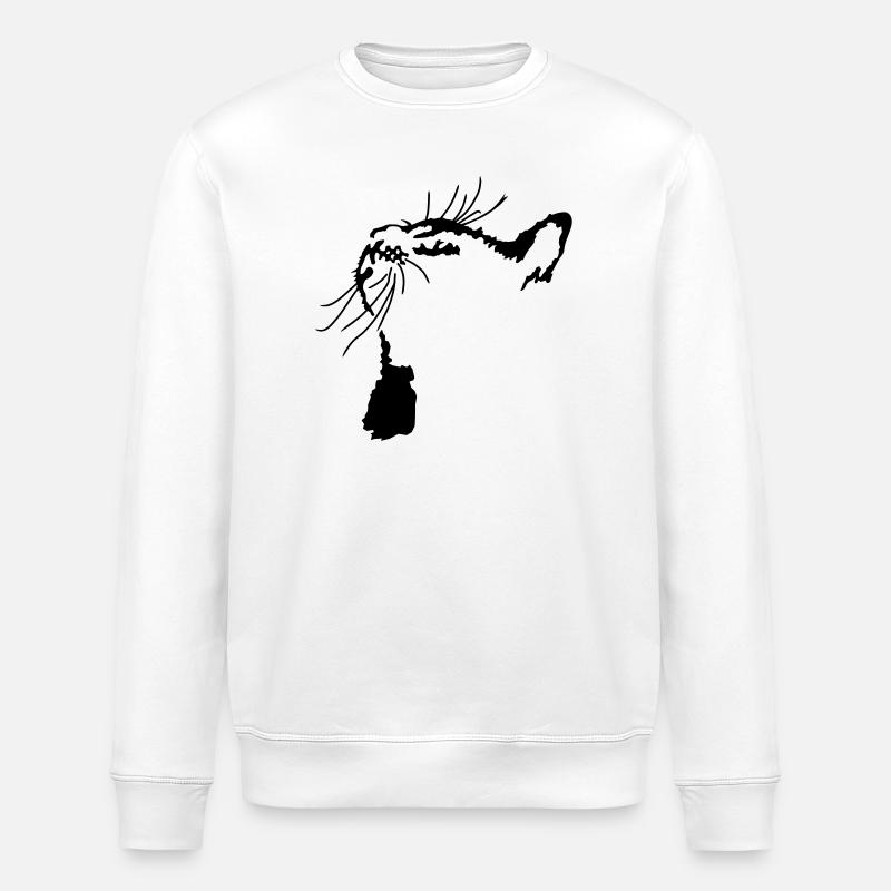 Chat - Sweat bio ROLLER Stanley/Stella Unisexe - blanc