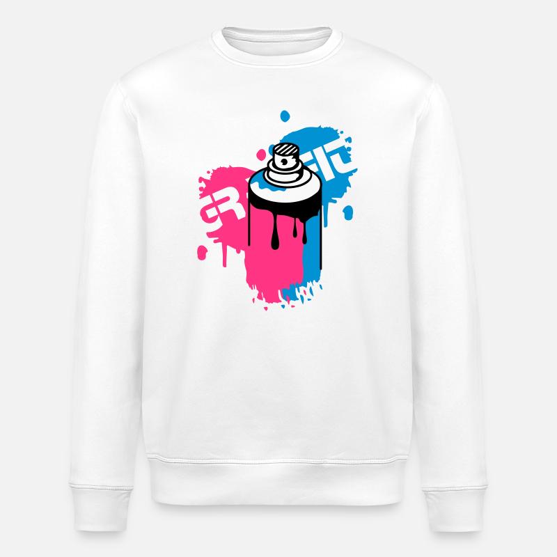 graffiti bombe aérosol - Sweat bio ROLLER Stanley/Stella Unisexe - blanc