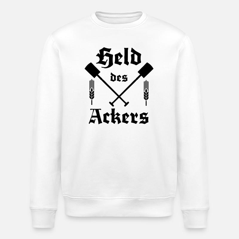 Held des Ackers Spaten - Stanley/Stella Unisex Bio-Sweatshirt ROLLER - Weiß