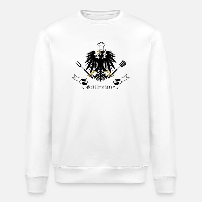 Grill Master - Stanley/Stella ROLLER Unisex Organic Sweatshirt - white