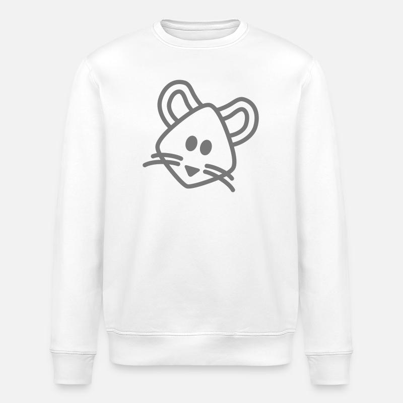 mouse Maus Mäuschen - Stanley/Stella Unisex Bio-Sweatshirt ROLLER - Weiß