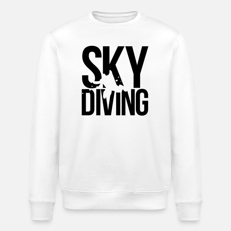 Fallschirmspringen skydiving - Stanley/Stella Unisex Bio-Sweatshirt ROLLER - Weiß
