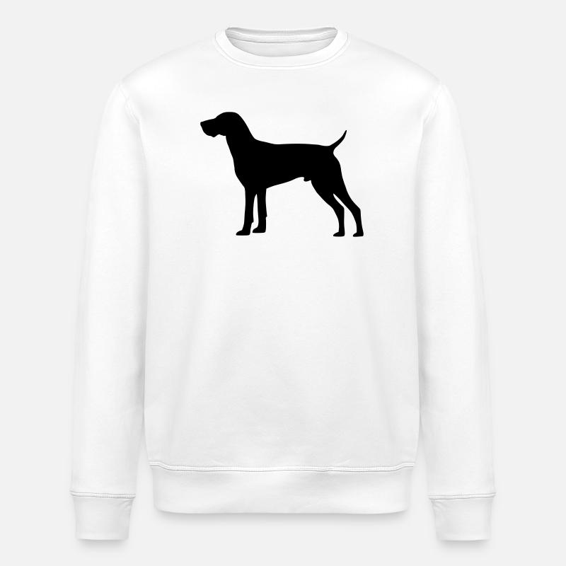 Chien de chasse allemand Shorthair - Sweat bio ROLLER Stanley/Stella Unisexe - blanc