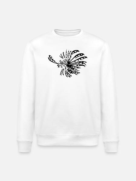 Poisson-lion rascasse volante - Sweat bio ROLLER Stanley/Stella Unisexe - blanc