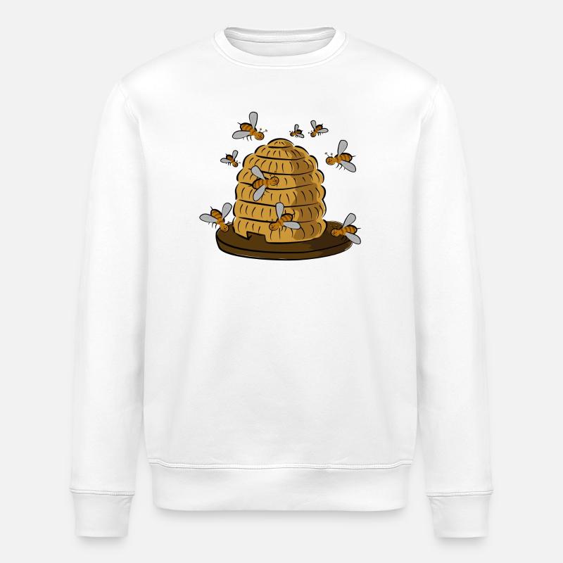 beehive - Stanley/Stella ROLLER Unisex Organic Sweatshirt - white