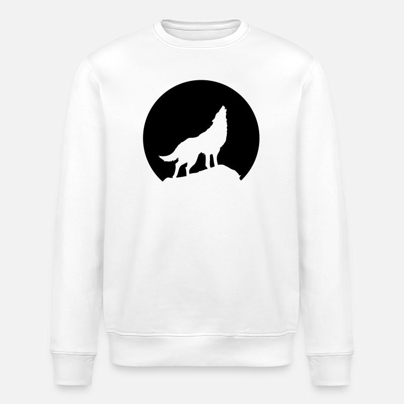Wolf - Stanley/Stella ROLLER Unisex Organic Sweatshirt - white