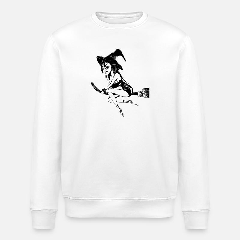 witch1 - Stanley/Stella ROLLER Unisex Organic Sweatshirt - white