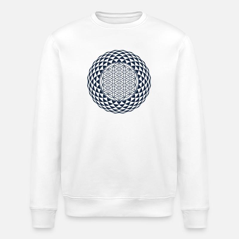 Torus, Sacred Geometry - Stanley/Stella ROLLER Unisex Organic Sweatshirt - white