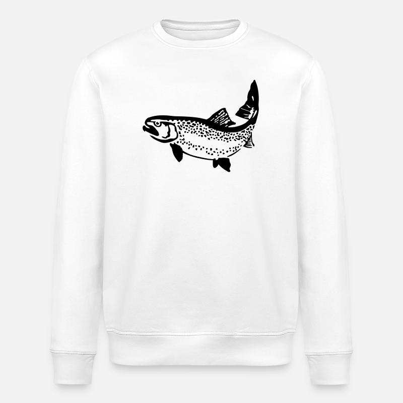 Forelle - Stanley/Stella Unisex Bio-Sweatshirt ROLLER - Weiß