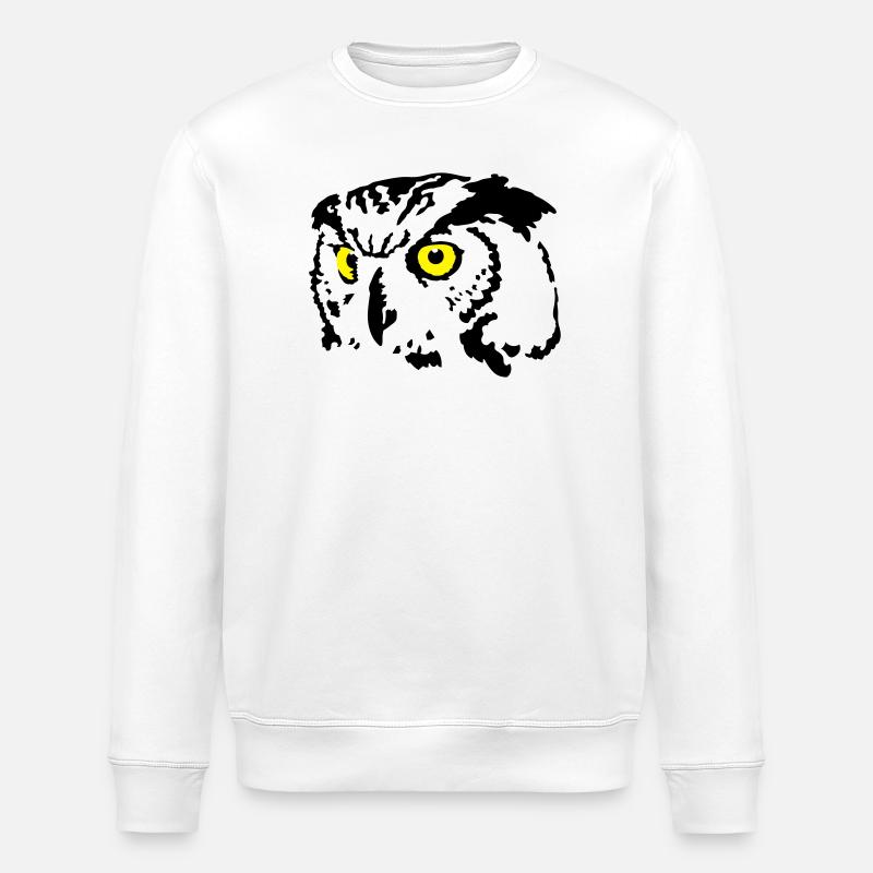 Eule - Stanley/Stella Unisex Bio-Sweatshirt ROLLER - Weiß